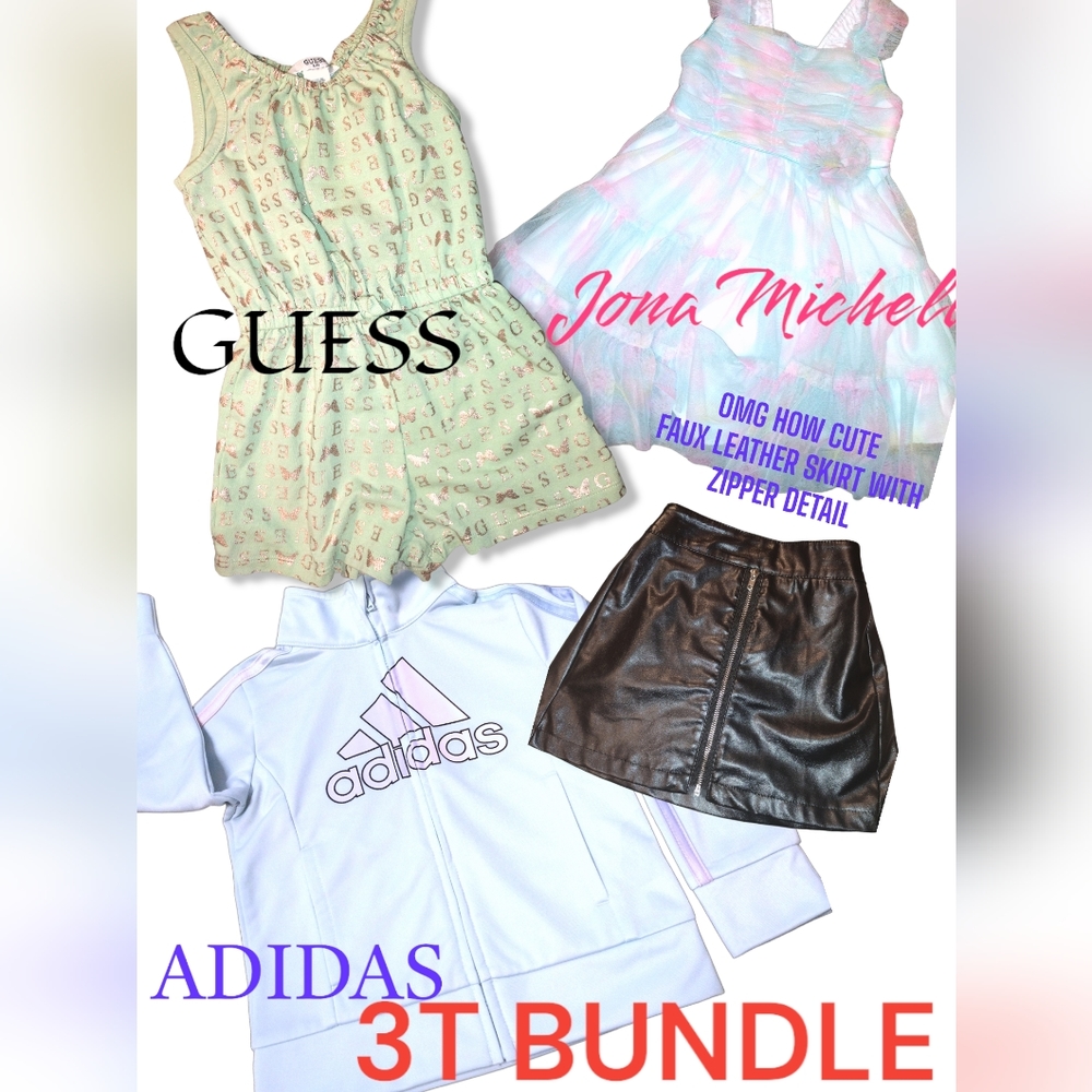 SPRING IS ALMOST HERE! GIRLS SIZE 3T BUNDLE (GUESS, ADIDAS,JONI MICHELLE ECT..)